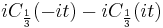 iC_{1\over3}(-it)-iC_{1\over3}(it)