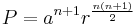 P=a^{n+1} r^{\frac{n(n+1)}{2}}