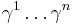 \gamma^1 \ldots \gamma^n