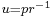 \scriptstyle  u=pr^{-1}