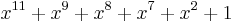 x^{11} + x^9 + x^8 + x^7 + x^2 + 1