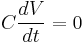 C \frac{dV}{dt}=0