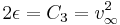 2\epsilon=C_3=v_{\infty}^2\,\!