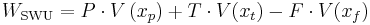 W_\mathrm{SWU} = P \cdot V\left(x_{p}\right)+T \cdot V(x_{t})-F \cdot V(x_{f})