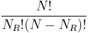 \frac{N!}{N_R!(N-N_R)!}