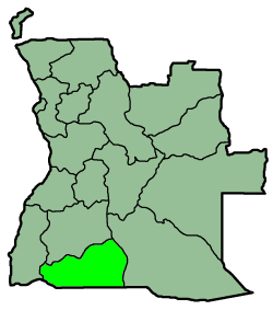 Map of Mozambique with the province highlighted