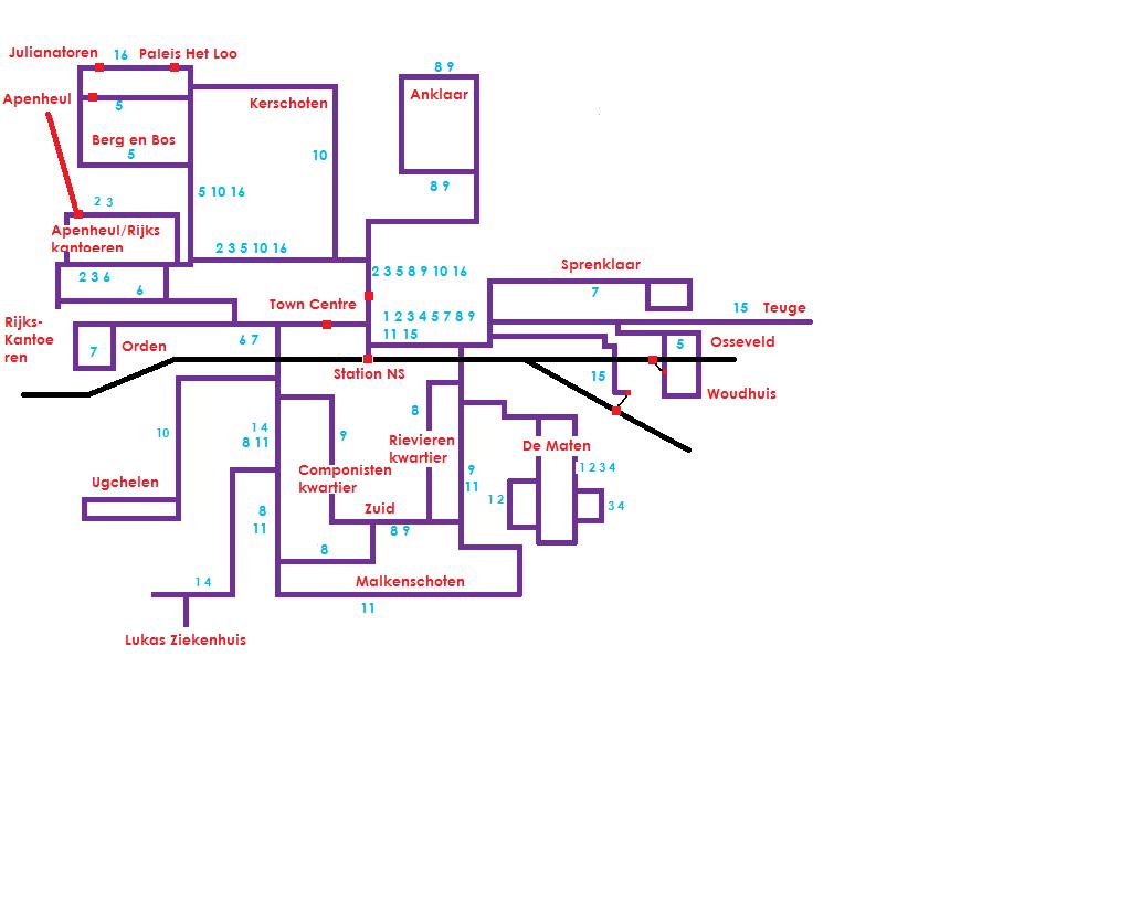 A Map Of The Stadbus Plus Network