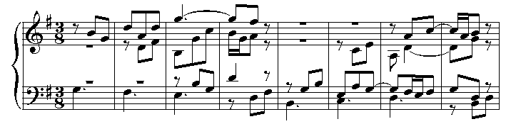 First 8 bars of the fourth variation.