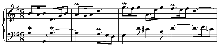 First 4 bars of the seventh variation.