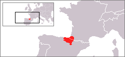 Location of the Basque Country