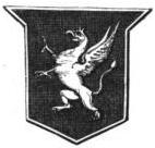 The Badge, roughly shield-shaped, shows a white griffin on a black background