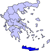 Location of Crete Periphery in Greece.