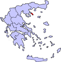 map of Greece with Mount Athos outlined