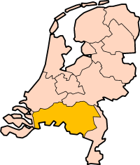 Map: Province of North Brabant in the Netherlands