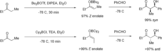 Stereoselective enolate generation