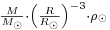 \begin{smallmatrix}\frac{M}{M_{\odot}} \cdot \left( \frac{R}{R_{\odot}} \right)^{-3} \cdot \rho_{\odot}\end{smallmatrix}