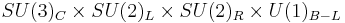 SU(3)_C \times SU(2)_L \times SU(2)_R \times U(1)_{B-L}