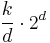 \;\frac{k}{d} \cdot 2^d