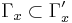 \Gamma_x \subset \Gamma'_x