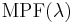 \mathrm{MPF}(\lambda)