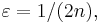 \varepsilon = 1/(2n),\,