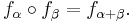  f_\alpha \circ f_\beta = f_{\alpha+\beta}. \, 