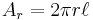 A_r= 2 \pi r \ell