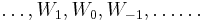 \dots,W_1,W_0,W_{-1},\dots\dots