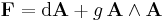 \mathbf F=\mathrm d\mathbf A +g\, \mathbf A\wedge  \mathbf A