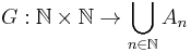 G�: \mathbb{N} \times \mathbb{N} \to \bigcup_{n \in \mathbb{N}} A_n