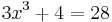 3x^3+4=28