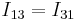 I_{13}=I_{31}