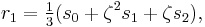 r_1 = \tfrac13(s_0 + \zeta^2 s_1 + \zeta s_2),\,