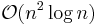 \mathcal{O}(n^2 \log n)