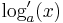 \textstyle\log_a'(x)