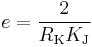 e = \frac{2}{R_\mathrm{K} K_\mathrm{J}}