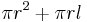 \pi r^2 + \pi r l 