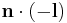 \mathbf{n}\cdot(-\mathbf{l})