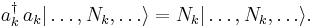 a_k^\dagger\,a_k|\dots, N_k, \dots \rangle=N_k| \dots, N_k, \dots \rangle.