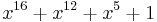 x^{16} + x^{12} + x^5 + 1