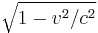 \sqrt{1 - v^2/c^2}