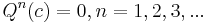 Q^{n}(c) = 0, n = 1, 2, 3, ...