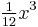 \tfrac{1}{12}x^3