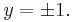 y = \pm 1. \, 