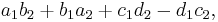 a_1b_2 + b_1a_2 + c_1d_2 - d_1c_2,\ 