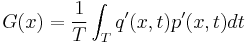 G(x)=\frac{1}{T}\int_{T}q'(x,t)p'(x,t)dt