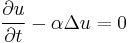 \frac{\partial u}{\partial t} - \alpha \Delta u=0