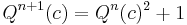 Q^{n+1}(c) = Q^{n}(c)^{2} + 1