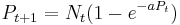 P_{t+1} = N_t(1-e^{-aP_t}) \,