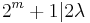 2^m+1|2\lambda